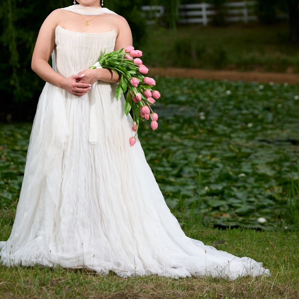 Watters Reko Strapless Corset Wedding Gown  - Anthropolgie 8 - Picture 9 of 9